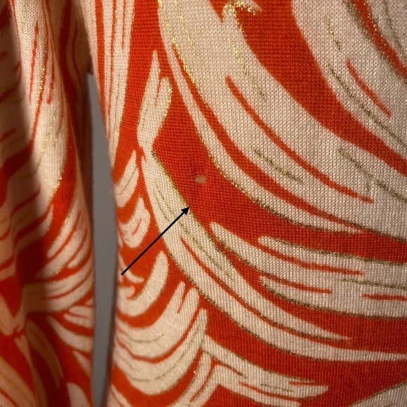 J Crew Jackie Cardigan Sweater Palm Print Gold Buttons Size M F8269 Merino Wool - Picture 5 of 10